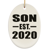 Son Established EST. 2020 - Oval Ornament