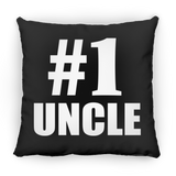 Number One #1 Uncle - Throw Pillow Black