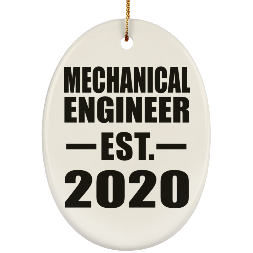 Mechanical Engineer Established EST. 2020 - Oval Ornament