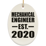 Mechanical Engineer Established EST. 2020 - Oval Ornament