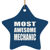 Most Awesome Mechanic - Star Ornament