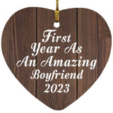 First Year As An Amazing Boyfriend 2023 - Heart Ornament D