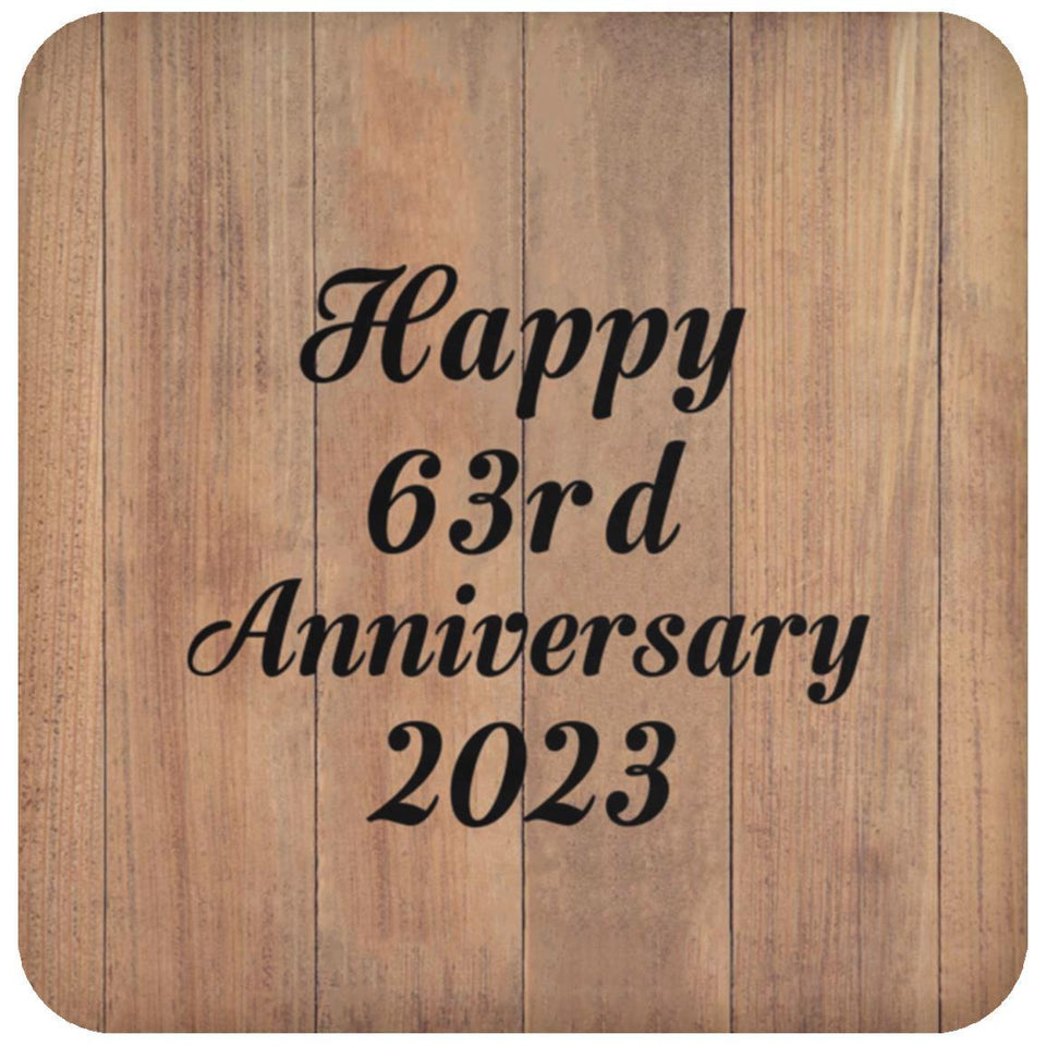 Happy 63rd Anniversary 2023 - Drink Coaster C