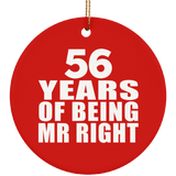 56th Anniversary 56 Years Of Being Mr Right - Circle Ornament