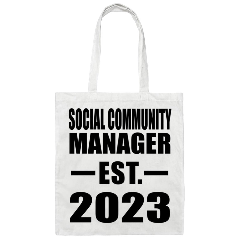 Social Community Manager Established EST. 2023 - Tote Bag White