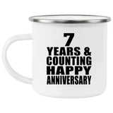 Happy 7th Anniversary 7 Years & Counting - 12oz Camping Mug