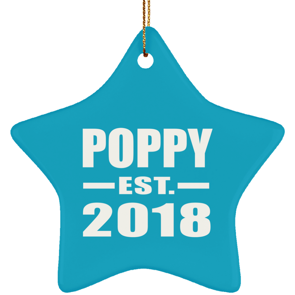 Poppy Established EST. 2018 - Star Ornament
