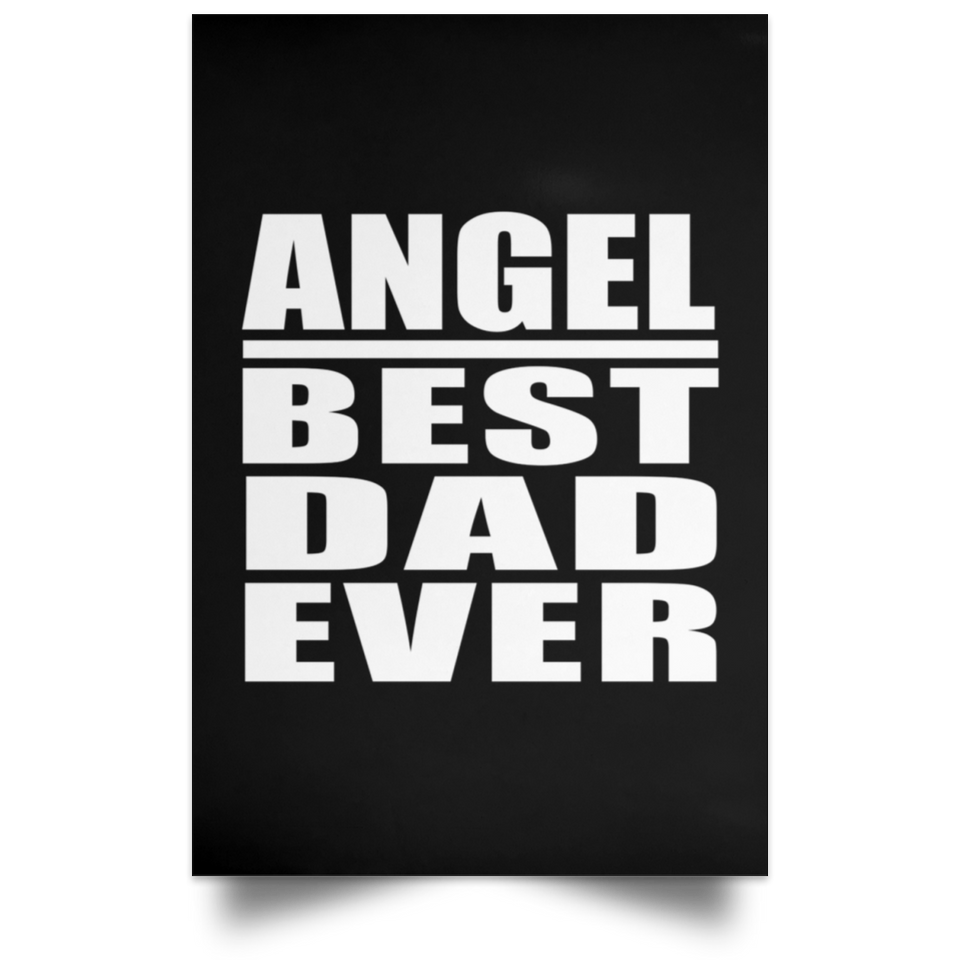 Angel Best Dad Ever - Poster Portrait