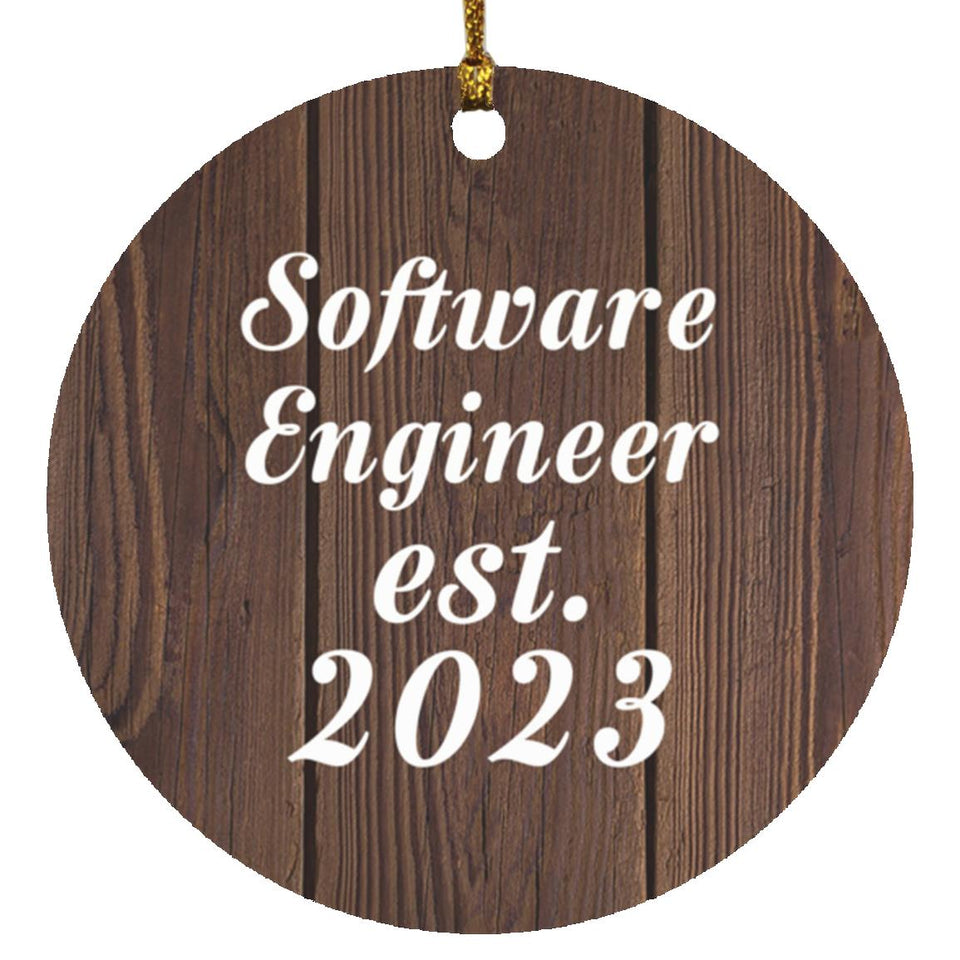 Software Engineer Established Est. 2023 - Circle Ornament D