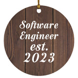 Software Engineer Established Est. 2023 - Circle Ornament D