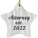 Attorney Established Est. 2022 - Star Ornament F