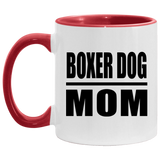 Boxer Dog Mom - 11oz Accent Mug Red