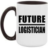 Future Logistician - 15oz Accent Mug Black
