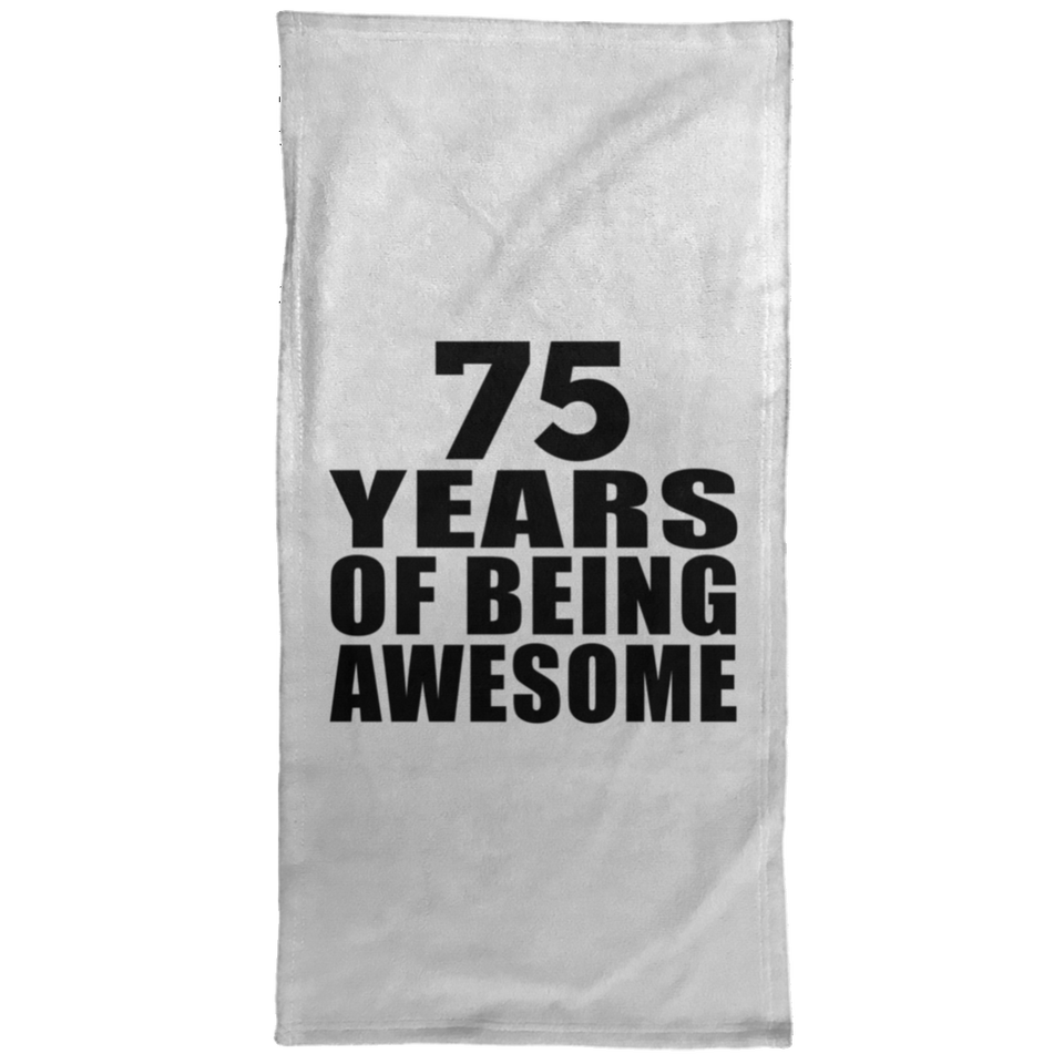 75th Birthday 75 Years Of Being Awesome - Hand Towel