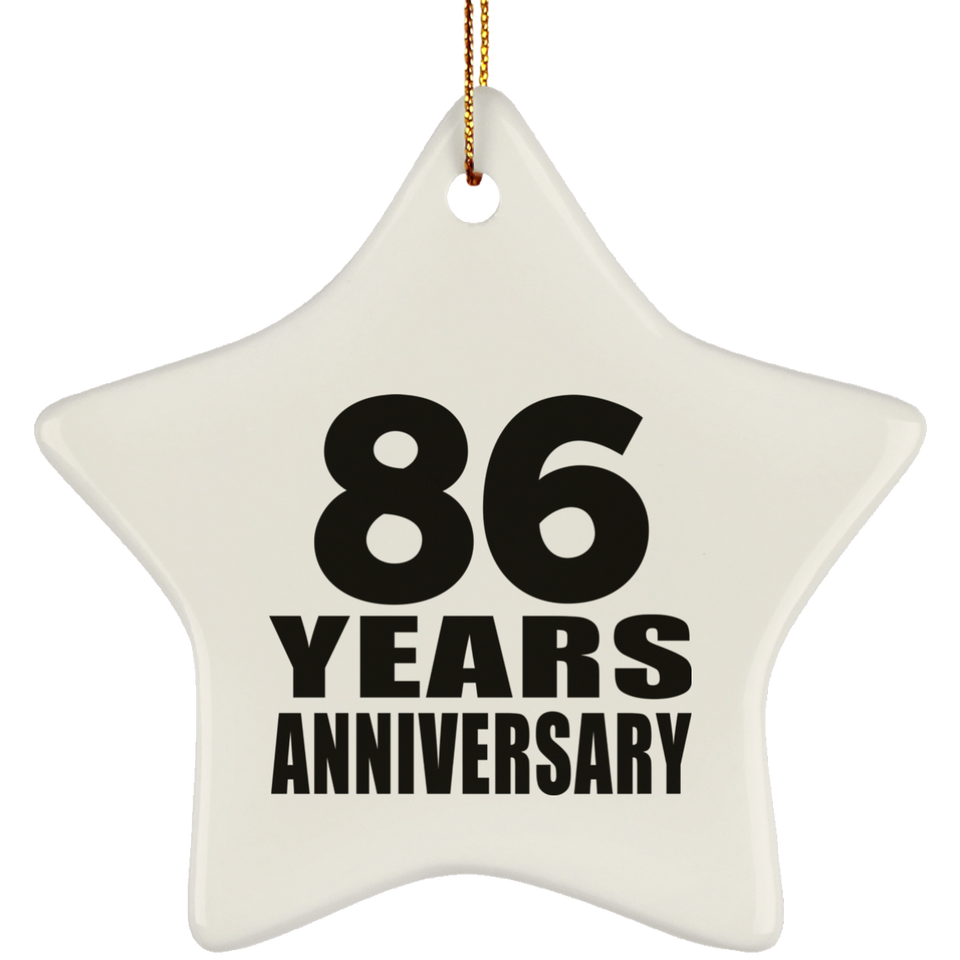 86th Anniversary 86 Years - Star Ornament