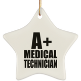 A+ Medical Technician - Star Ornament