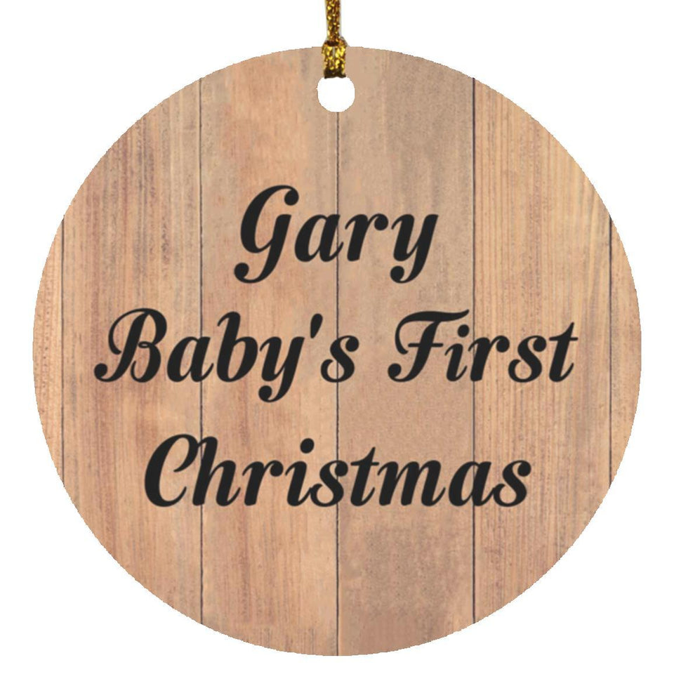 Gary Baby's First Christmas - Circle Ornament C