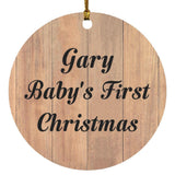 Gary Baby's First Christmas - Circle Ornament C