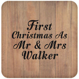 First Christmas As Mr & Mrs Walker - Drink Coaster C