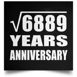 83rd Anniversary Square Root of 6889 Years Anniversary - Poster Square
