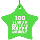 Happy 100th Anniversary 100 Years & Counting - Star Ornament
