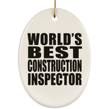 World's Best Construction Inspector - Oval Ornament