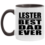 Lester Best Dad Ever - 11oz Accent Mug Black