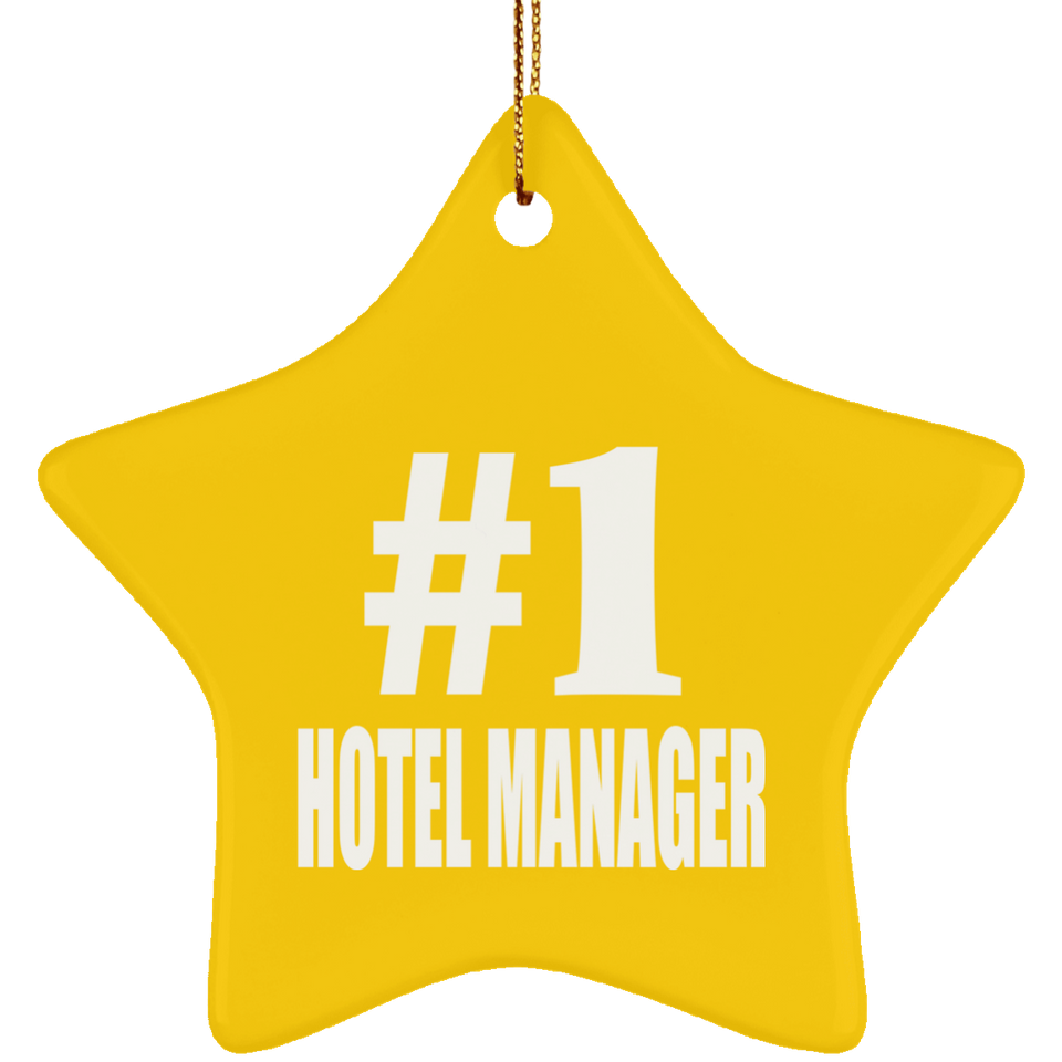 Number One #1 Hotel Manager - Star Ornament