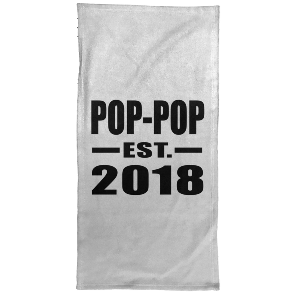 Pop-Pop Established EST. 2018 - Hand Towel