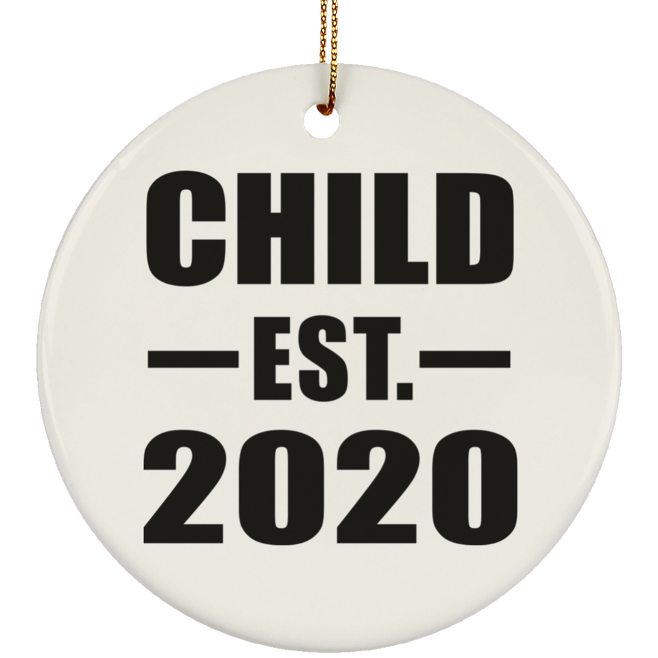 Child Established EST. 2020 - Circle Ornament