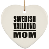 Swedish Vallhund Mom - Heart Ornament