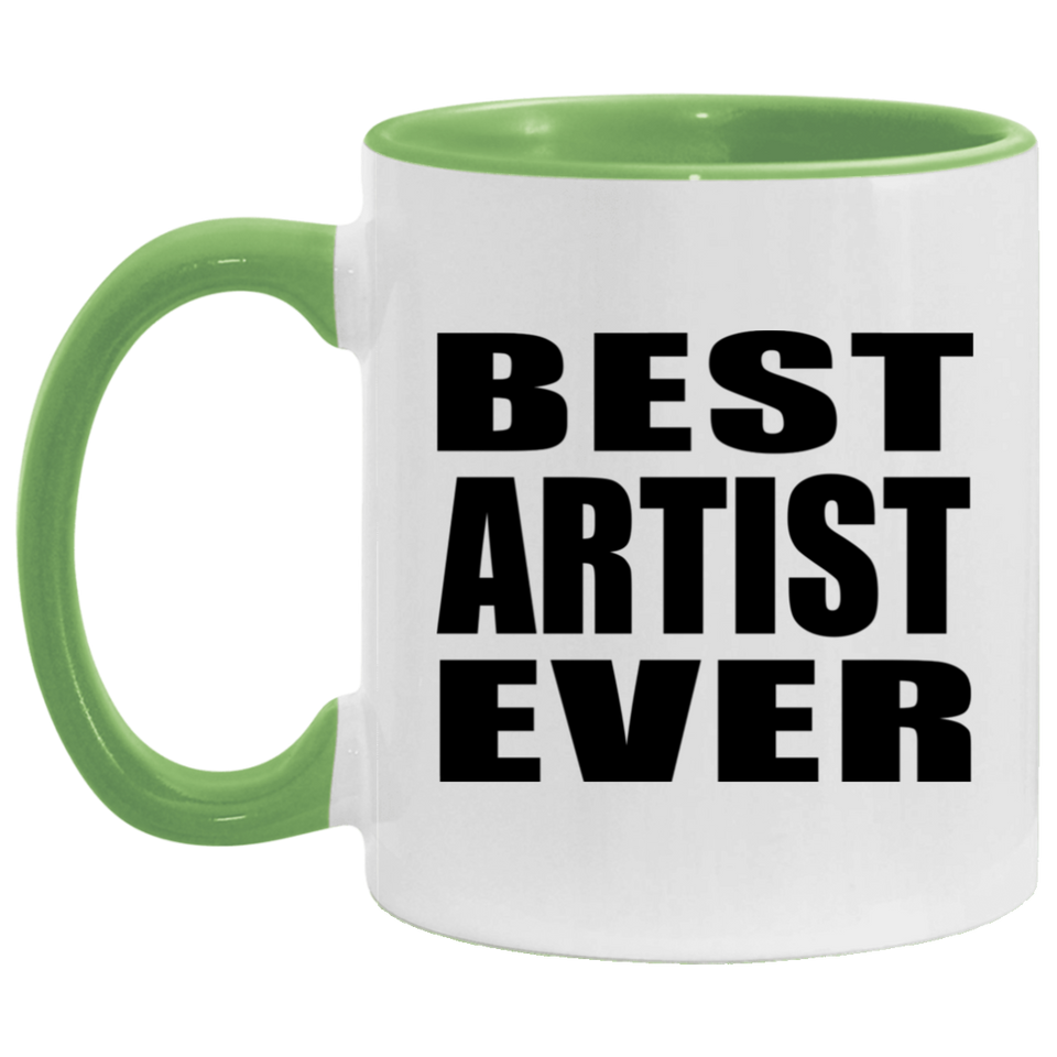 Best Artist Ever - 11oz Accent Mug Green