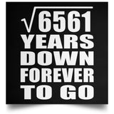 81st Anniversary Square Root of 6561 Years Down Forever To Go - Poster Square