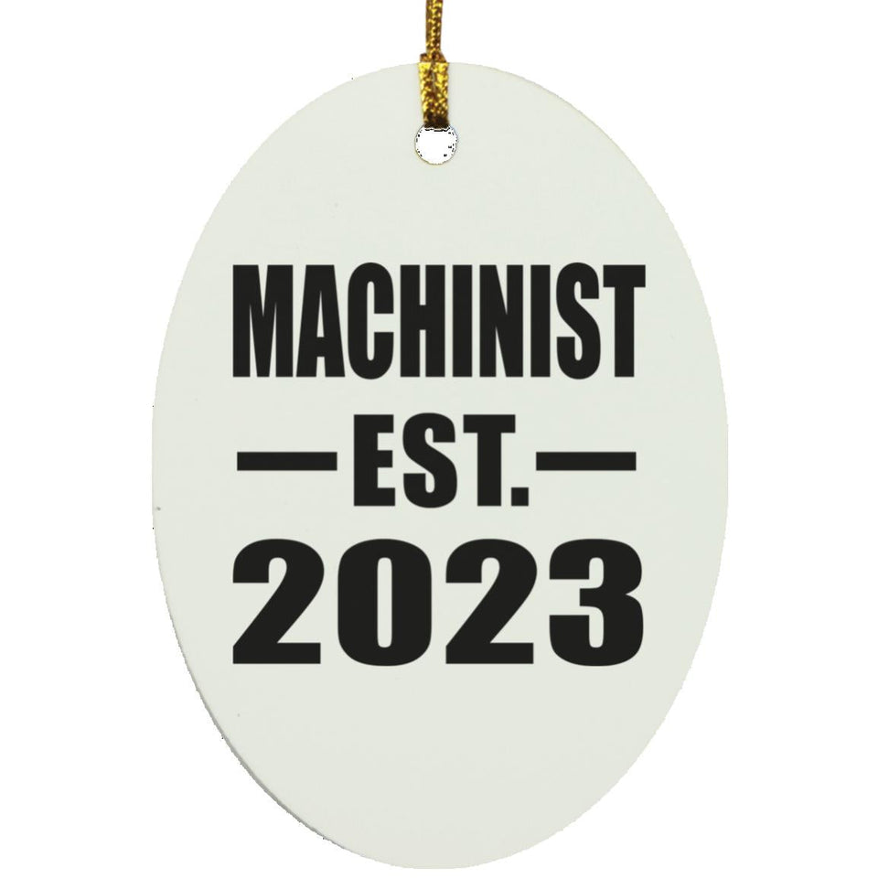 Machinist Established EST. 2023 - Oval Ornament
