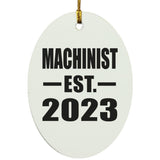 Machinist Established EST. 2023 - Oval Ornament