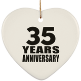 35th Anniversary 35 Years - Heart Ornament