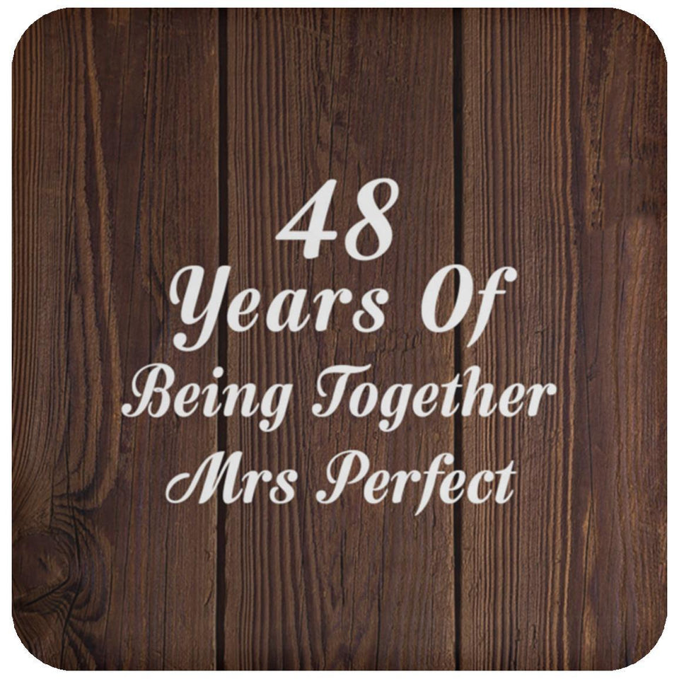48th Anniversary 48 Years Of Being Mrs Perfect - Drink Coaster D