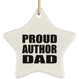 Proud Author Dad - Star Ornament