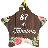 87th Birthday 87 & Fabulous - Star Ornament A