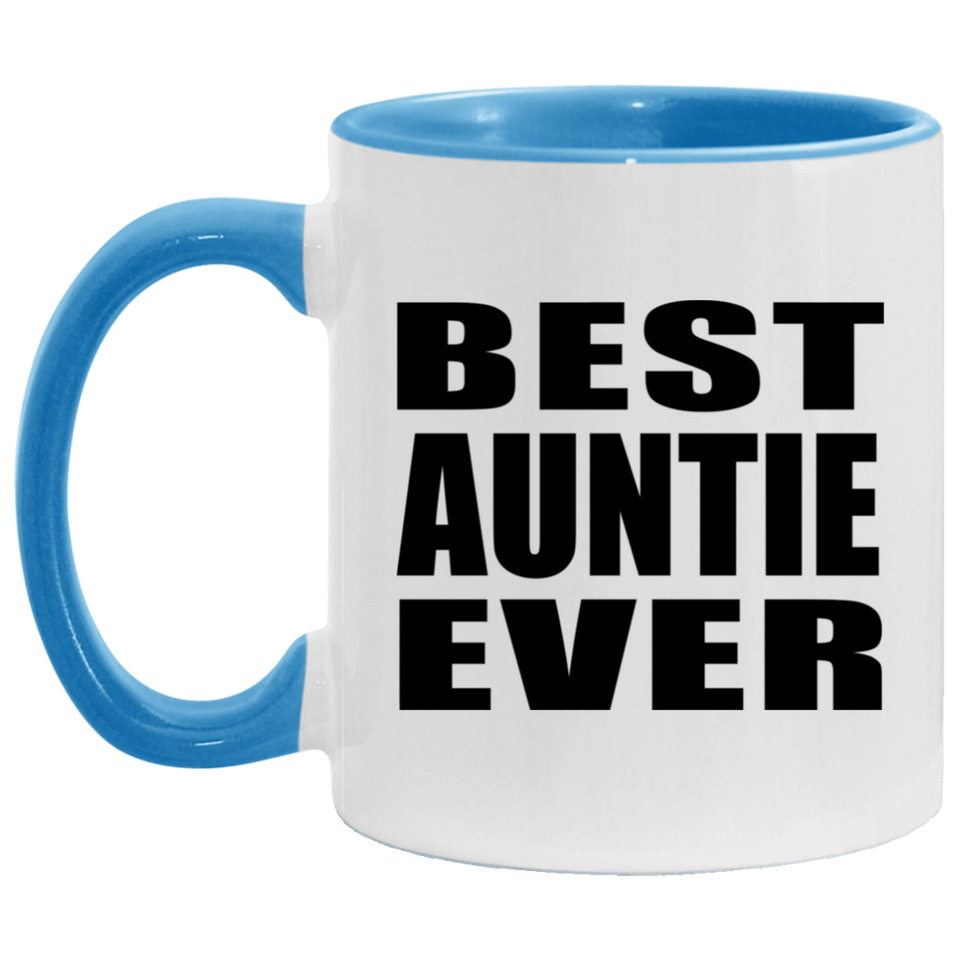 Best Auntie Ever - 11oz Accent Mug Blue