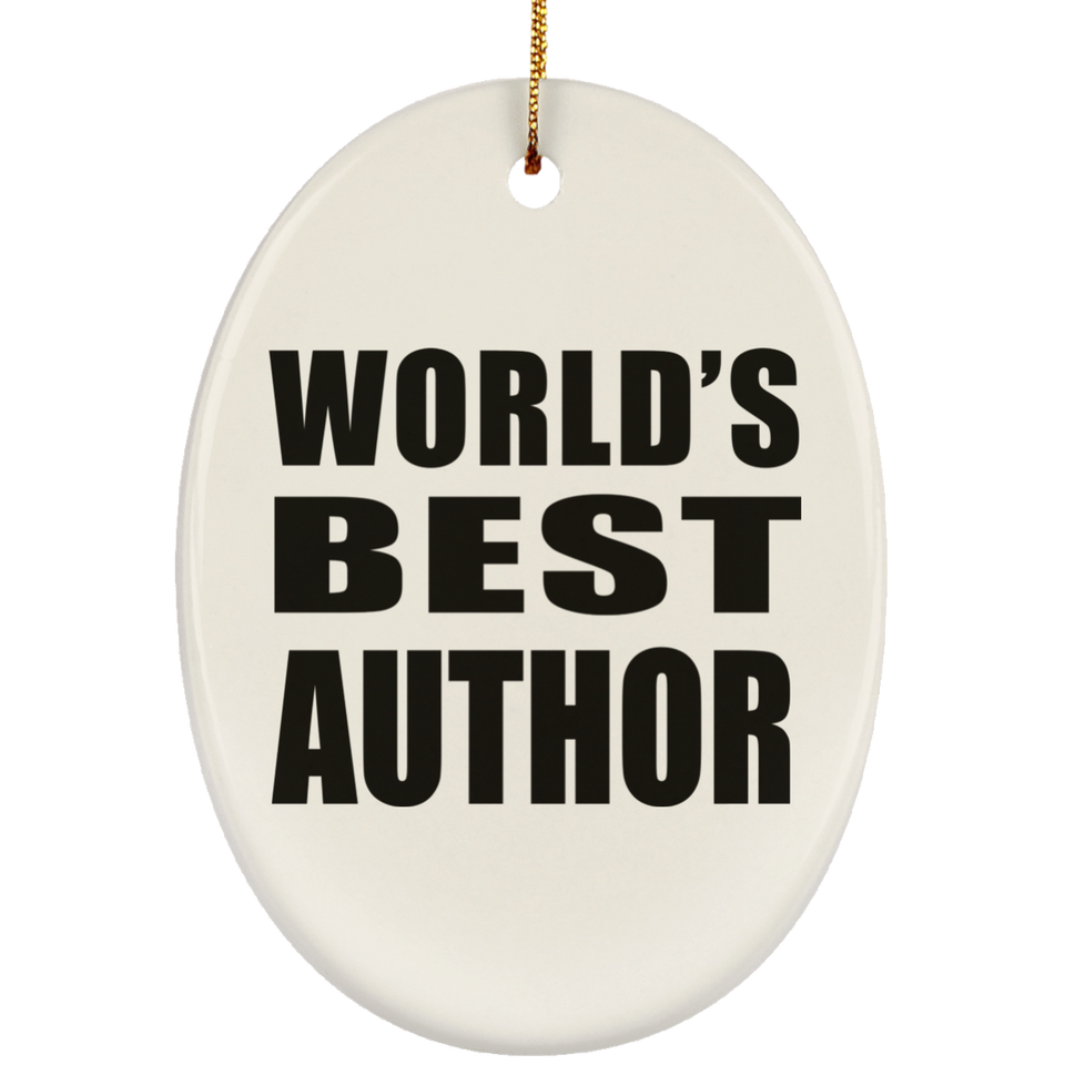 World's Best Author - Oval Ornament