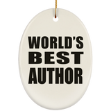 World's Best Author - Oval Ornament