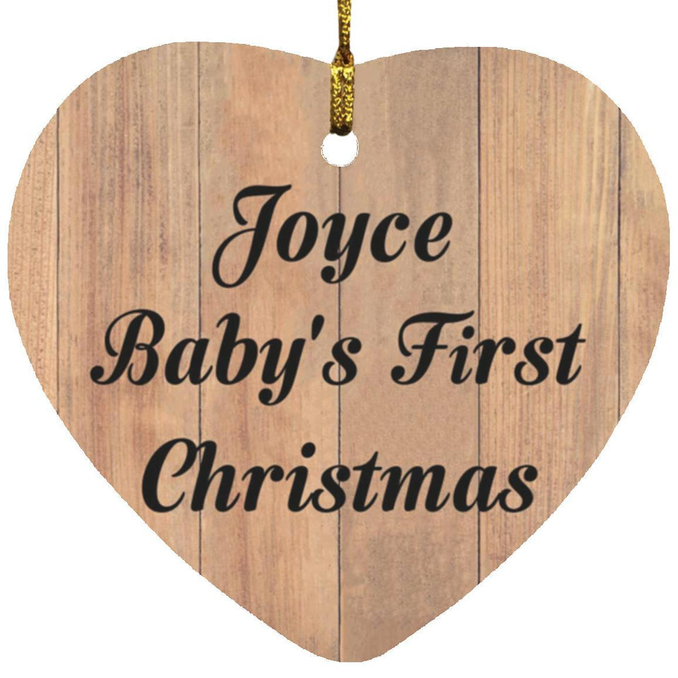 Joyce Baby's First Christmas - Heart Ornament C