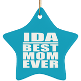 Ida Best Mom Ever - Star Ornament
