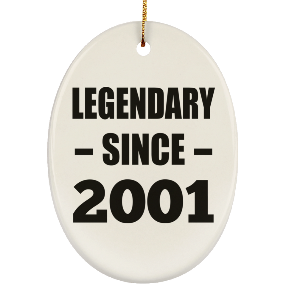 23rd Birthday Legendary Since 2001 - Oval Ornament