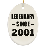 23rd Birthday Legendary Since 2001 - Oval Ornament