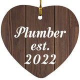 Plumber Established Est. 2022 - Heart Ornament D