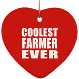 Coolest Farmer Ever - Heart Ornament