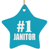 Number One #1 Janitor - Star Ornament