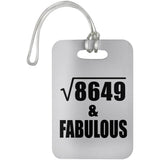 93rd Birthday Square Root of 8649 & Fabulous - Luggage Bag Tag
